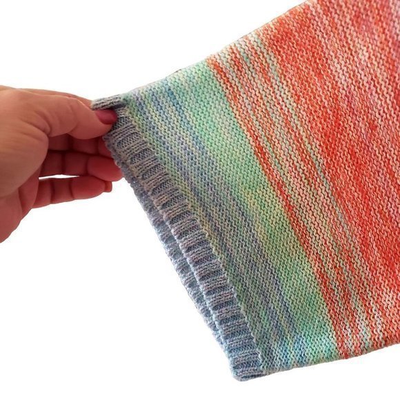 RXB Womens Mutlticolored Shimmer  Knit Cottagecore Oversized‎ Sweater Size XL - Picture 7 of 13